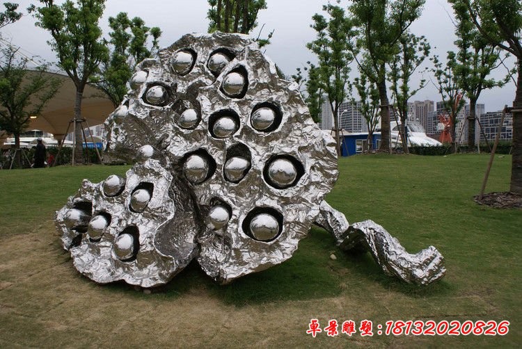 不銹鋼蓮蓬雕塑，公園不銹鋼雕塑