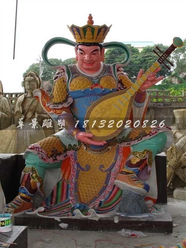 玻璃鋼四大天王雕塑，玻璃鋼彩色四大天王雕塑