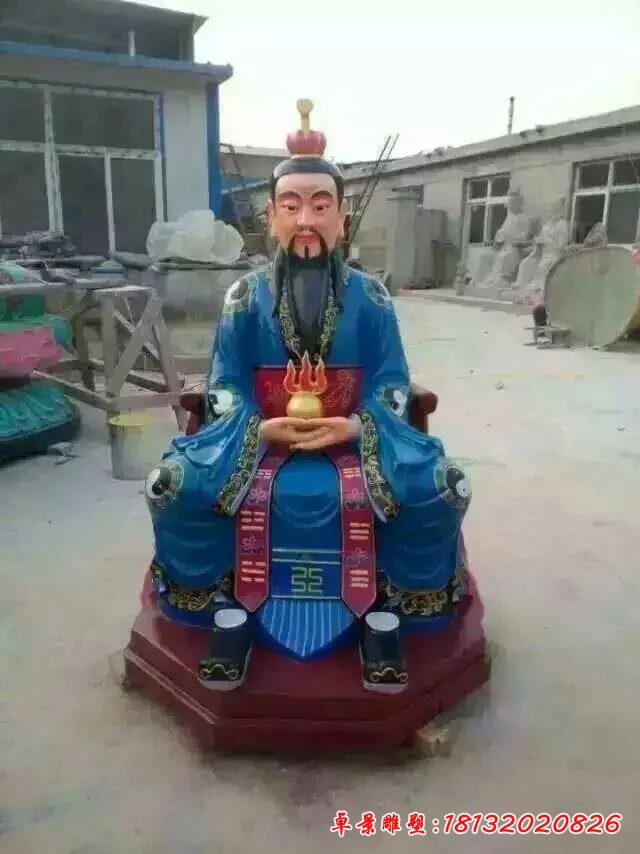 玻璃鋼鎮(zhèn)元子雕塑，玻璃鋼神仙雕塑