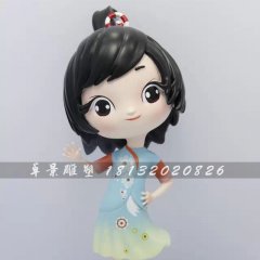玻璃鋼美少女雕塑，玻璃鋼人物雕塑