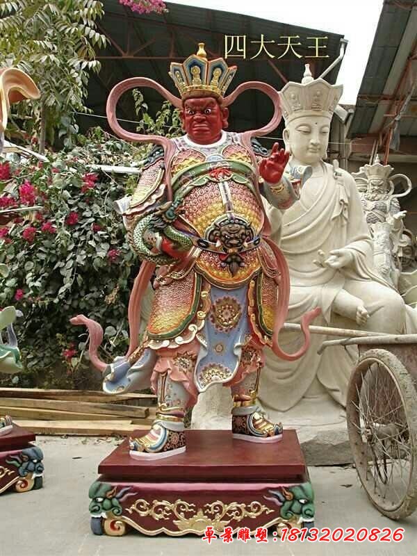 廣目天王雕塑，玻璃鋼神仙雕塑