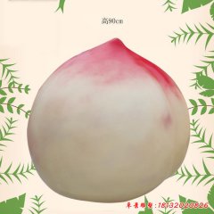 桃子雕塑，玻璃鋼仿真水果雕塑