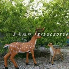 玻璃鋼鹿雕塑，仿真動(dòng)物雕塑