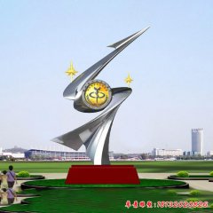 校園不銹鋼?；粘橄箫w躍雕塑