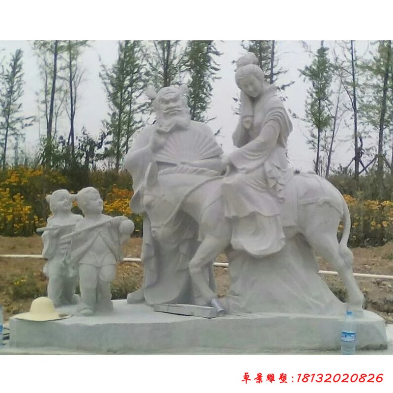 鐘馗嫁妹石雕，公園鐘馗石雕