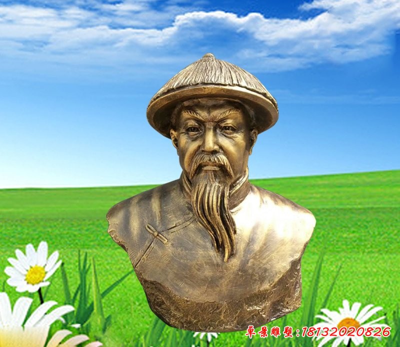 林則徐胸像銅雕，清朝名人銅雕