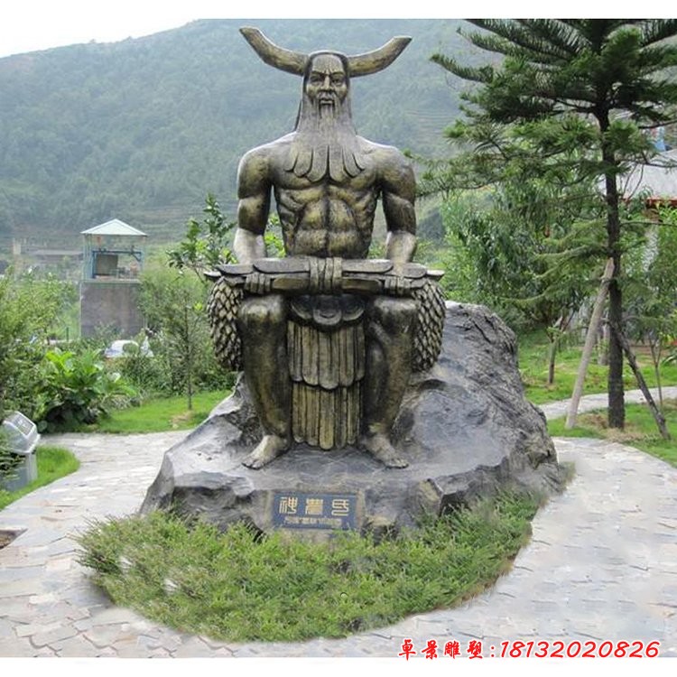 景區(qū)神農氏銅雕