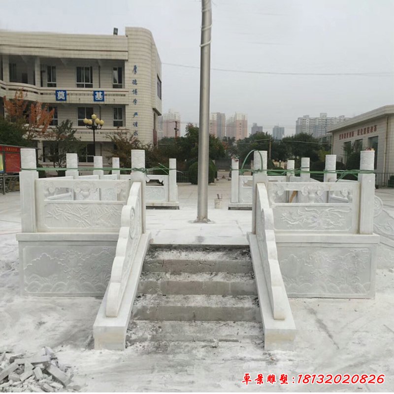 漢白玉升旗臺(tái)，校園景觀石雕