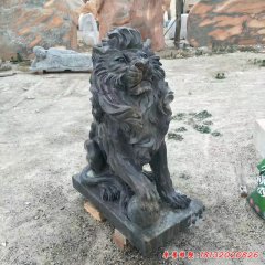 企業(yè)門(mén)口仿古西洋獅石雕 