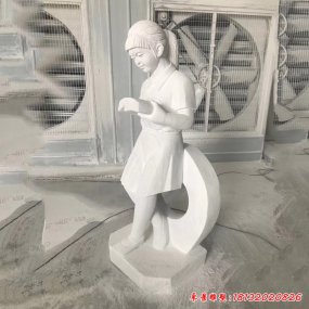 少兒讀書(shū)雕塑