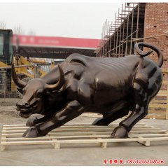 玻璃鋼開(kāi)荒牛雕塑